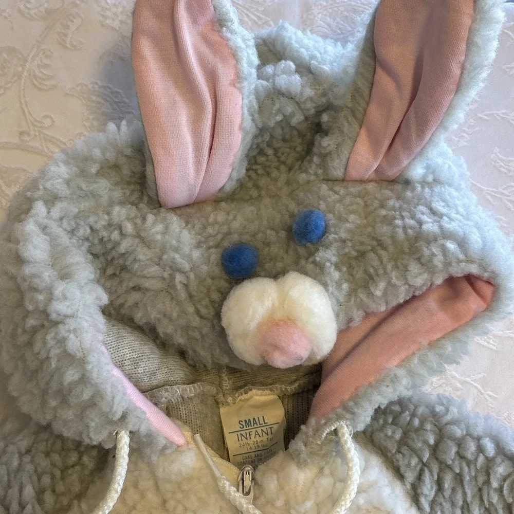 Vintage 60s 70s Sears Snow Suit‎ Infant Hoodie RARE Bunny Walt Disney Thumper